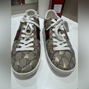 Gucci Gold Bee Sneakers